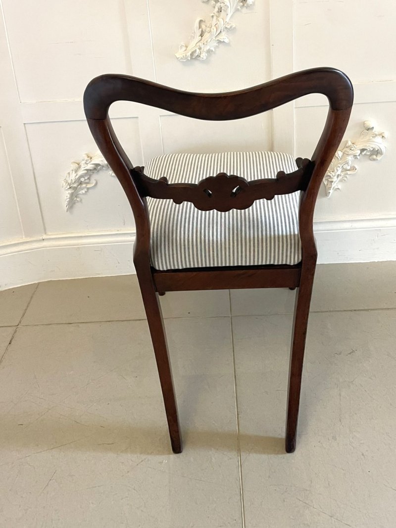Set of 4 Antique Victorian Quality Mahogany Dining Chairs - Image 4